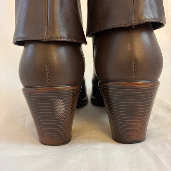 Dansko Bobbi Dark Brown Leather Cuffed Heeled Ankle Boots, Women's Size 37 - Picture 7 of 13